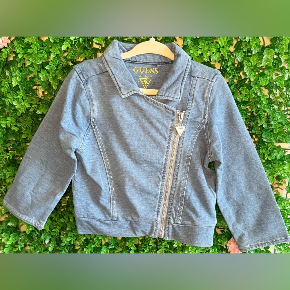 💫 Host Pick - Guess Baby Jean Jacket (12M+) – Embroidered Logo, Stretch Denim